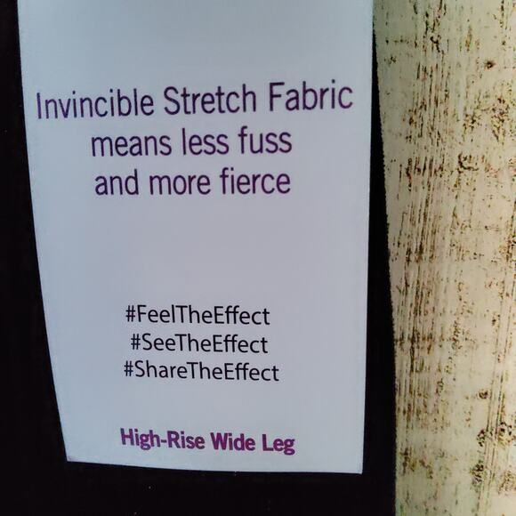 Gloria Vanderbilt Women's 14 Shape Effect Wide Leg Pant Black Metallic Glitter - Picture 8 of 9